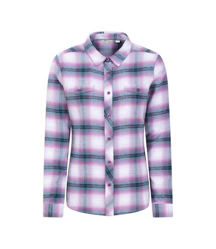 Womens/ladies willow flannel shirt grey Mountain Warehouse