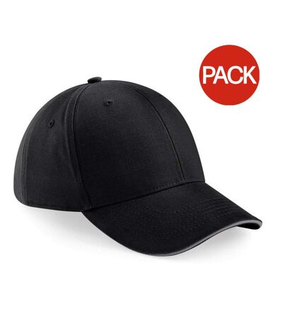Lot De 2  Casquettes Adulte Noir Graphite Beechfield