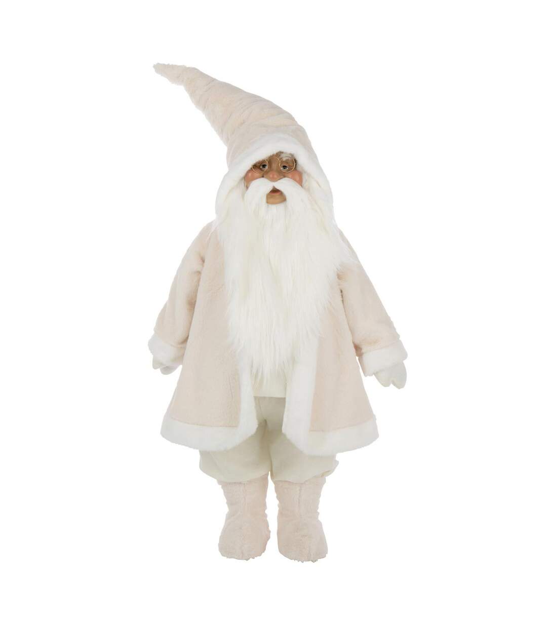Père-Noël Déco Lunettes 155cm Blanc-1
