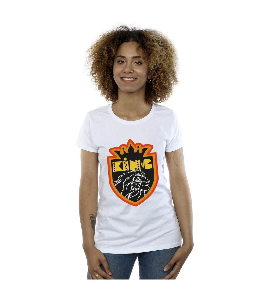 Disney - T-shirt THE LION KING CREST - Femme (Blanc) - UTBI25263-2