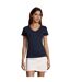 SOLS Womens/Ladies Imperial V Neck T-Shirt (French Navy)