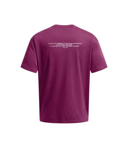 Mens Project Rock Terrycloth T-shirt Purple Under Armour
