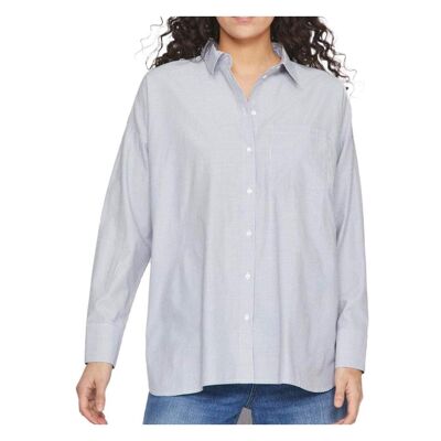 Chemise Manches Longues Blanc/Bleu Femme Vila Darma - 34