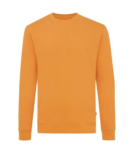 Unisex adult zion recycled cotton crew neck sweatshirt sundial orange Iqoniq
