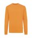 Unisex adult zion recycled cotton crew neck sweatshirt sundial orange Iqoniq-1