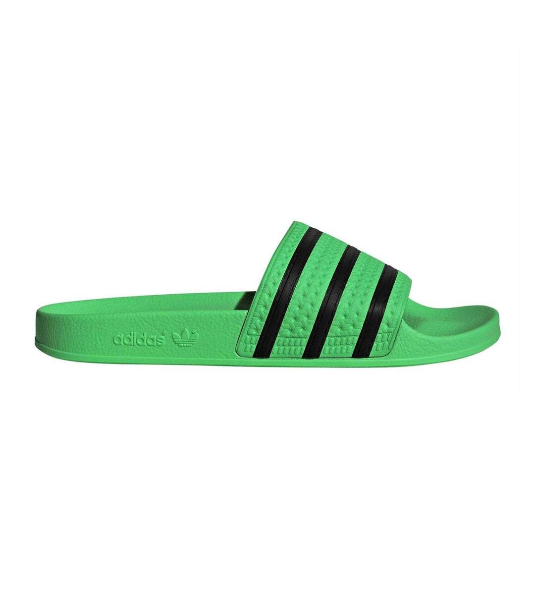 Unisex Adult Adilette 3 Stripes Flat Sandals Green Adidas-1