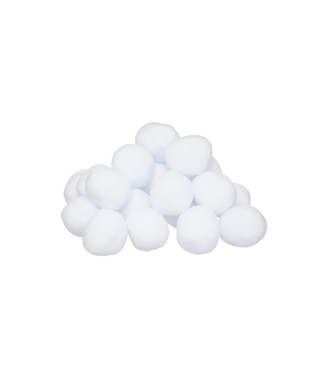 Lot de 15 Boules de Neige Manteau 7cm Blanc-1