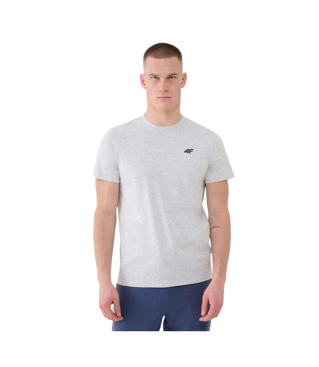 T-shirt Motif/style Uni Homme Gris 4F-1