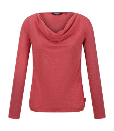 Regatta Womens/Ladies Frayda Long Sleeved T-Shirt (Mineral Red) - UTRG3739
