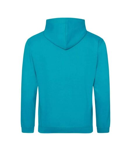 Sweat À Capuche College Adulte Bleu Lagon Awdis