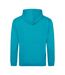 Sweat À Capuche College Adulte Bleu Lagon Awdis-2