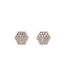 Boucles d'oreilles Hexagon, Zircon Blanc