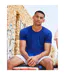 Mens Iconic 150 T-shirt Mineral Blue Fruit Of The Loom-1