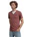 Tee-shirt homme orange col V 100 % coton - moderne et facile à  porter au quotidien-1