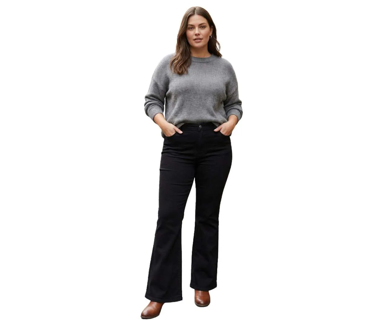 Jean Femme 5 Poches Axxano Noir Lavé – Confort Stretch & Style-1