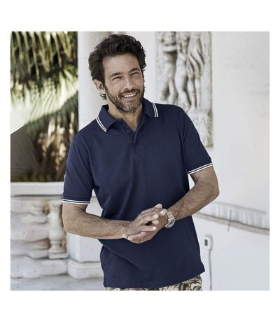 Polo Luxury Fashion Homme Bleu Marine Blanc Tee Jays