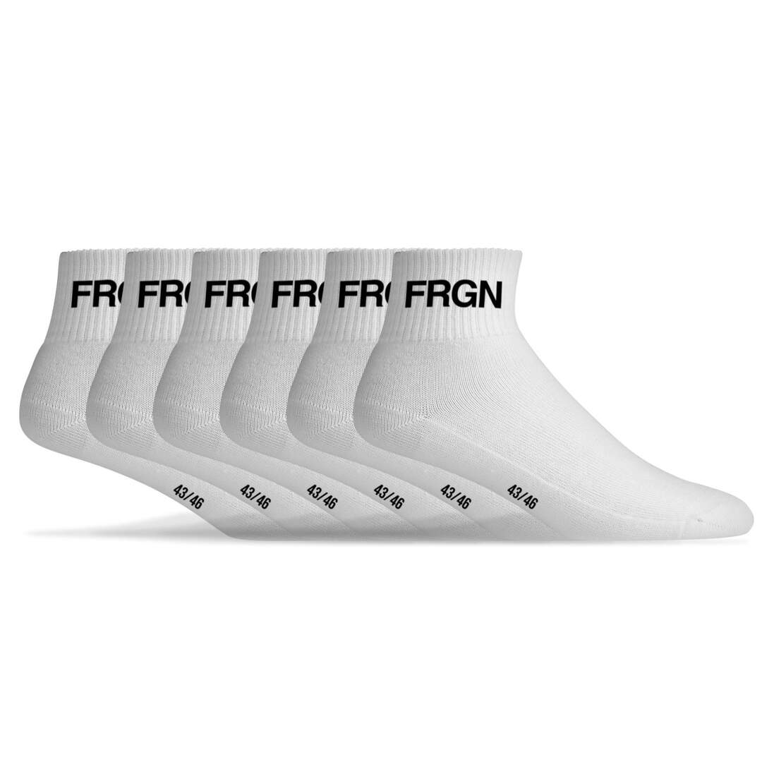 Lot de 6 paires de chaussettes quarter homme Freegun blanc Freegun-1