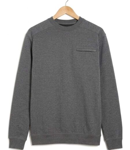 CHALLENGER BULGARE1 — Sweat col rond gris : style décontracté et finitions soignées