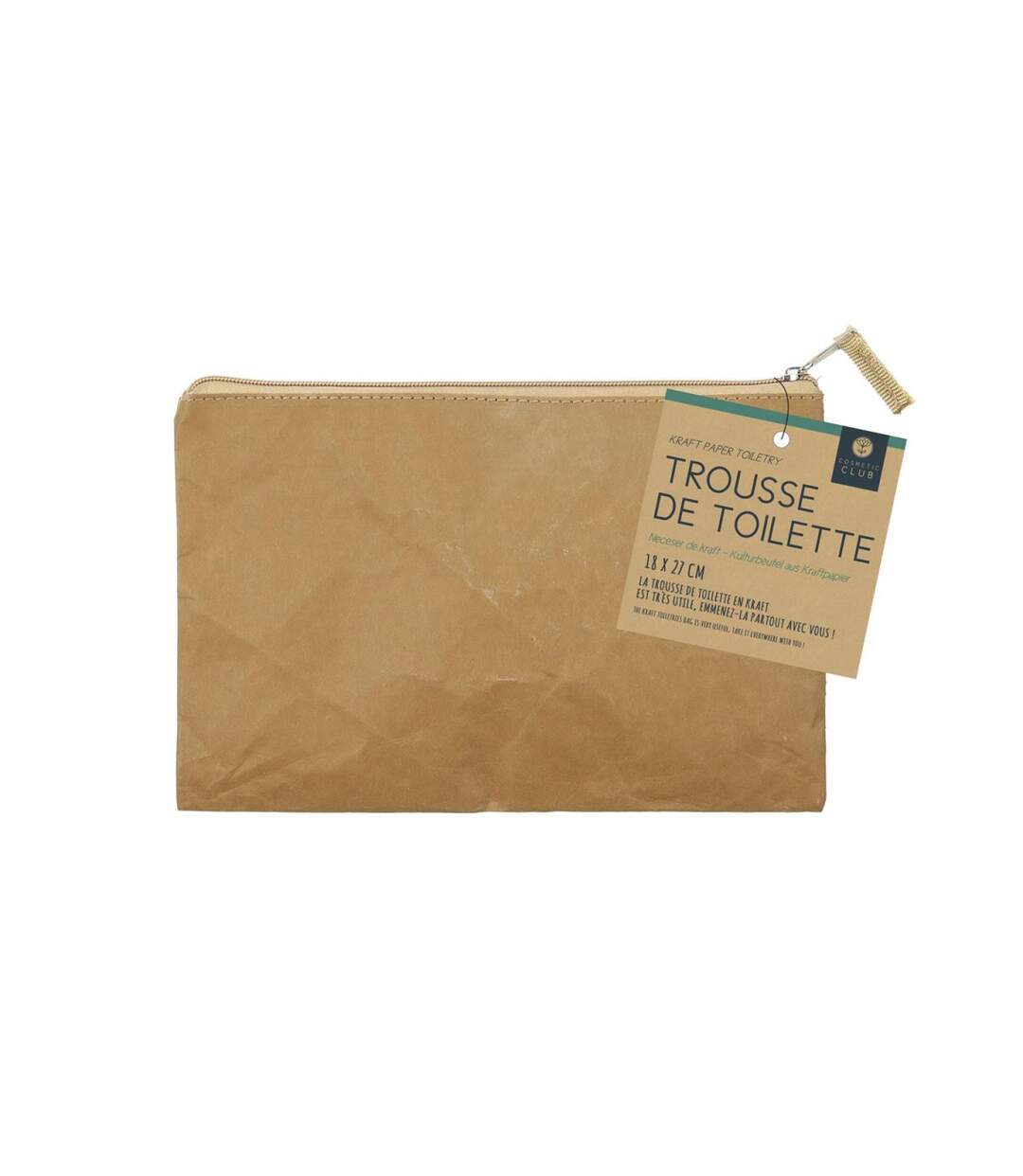 Trousse de Toilette Kraft 27cm Naturel-3