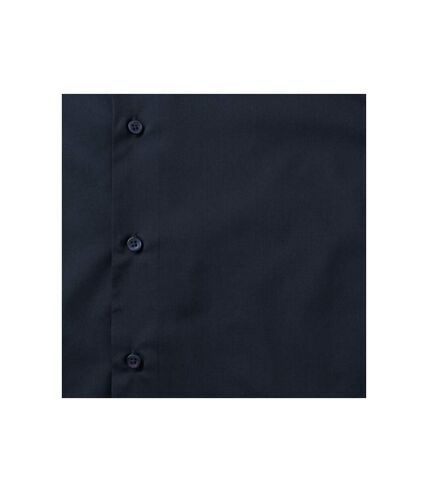 Russell Collection Mens Easy Care Tailored Poplin Shirt (French Navy)
