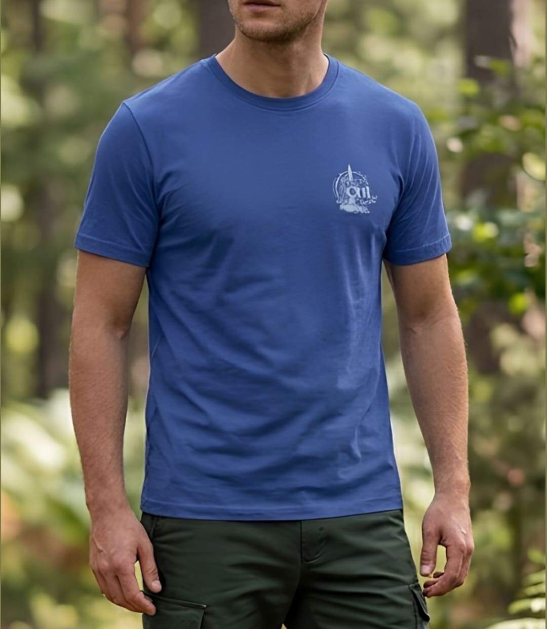 Tee-shirt A2121B Challenger – Le haut à manches courtes en coton jersey bleu marine pour homme-1