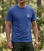 Tee-shirt A2121B Challenger – Le haut à manches courtes en coton jersey bleu marine pour homme-1