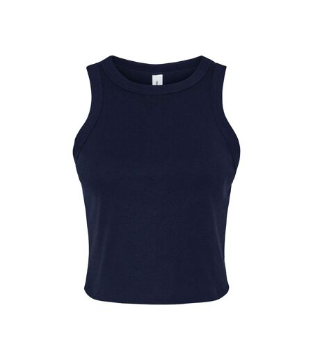 Womens/ladies Tank Top Solid Navy Bella + Canvas
