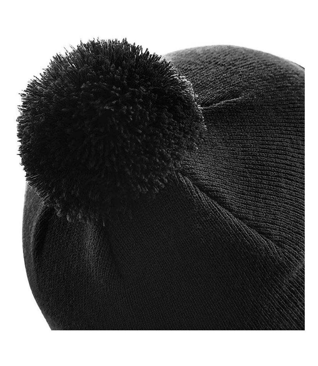 Beechfield Unisex Original Pom Pom Winter Beanie Hat (Black) - UTRW3666-2