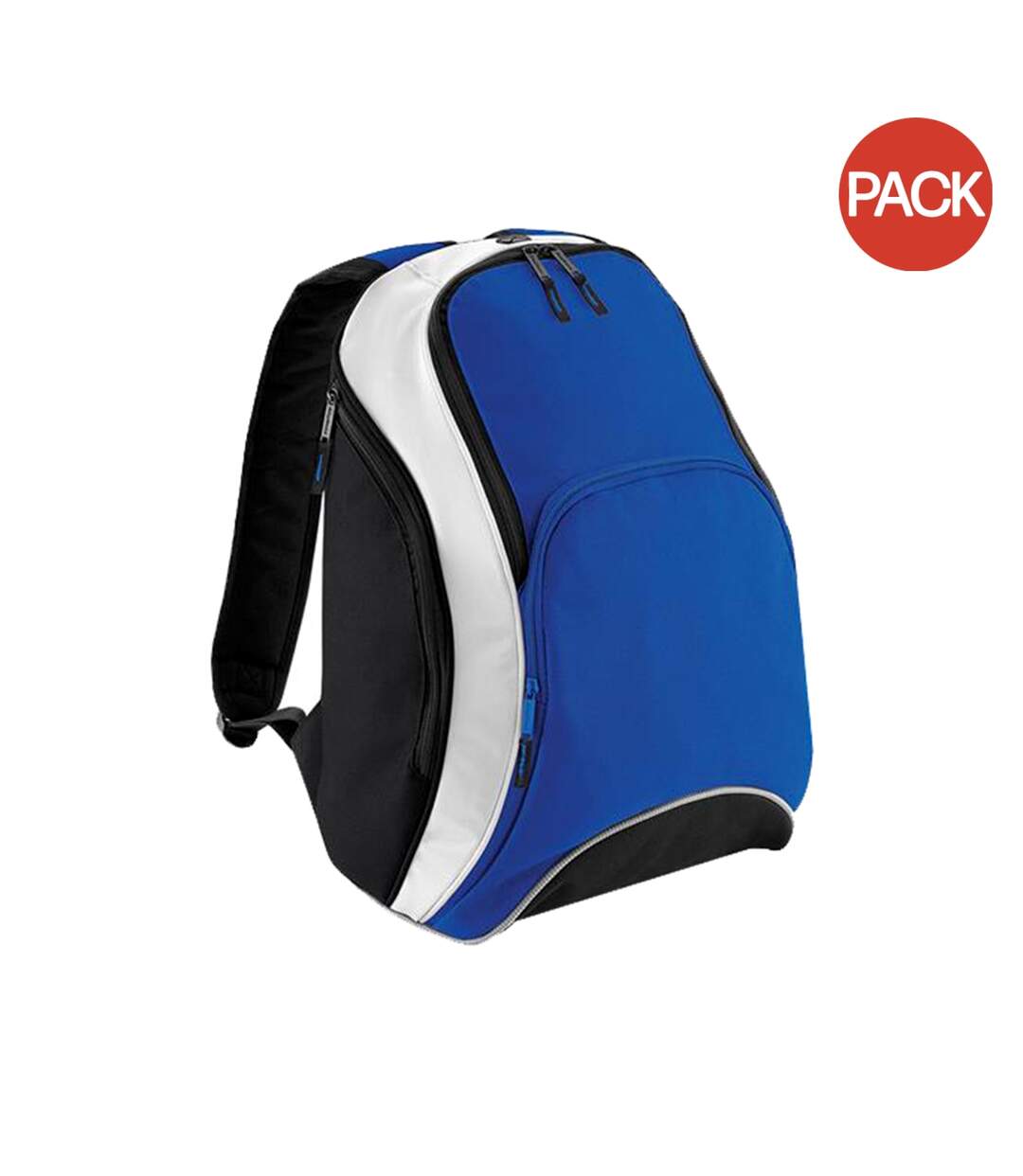 Lot de 2  Sac à dos 21 litres taille unique bleu roi vif/noir/blanc Bagbase-1