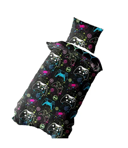 Gamer For Life Graffiti Reversible Duvet Set Multicoloured Floso