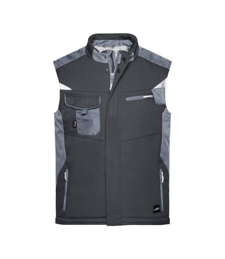 Veste Sans Manches Adulte Noir Carbone James And Nicholson