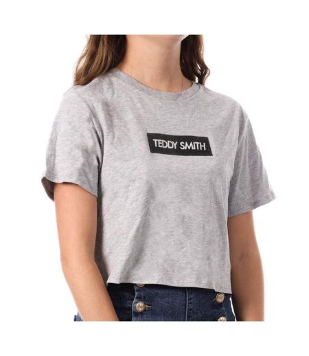 T-shirt Gris Femme Teddy Smith Supa - L