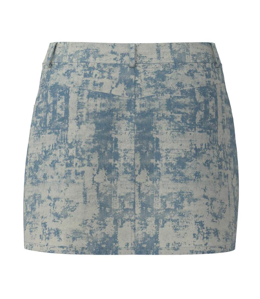 Jupe en jean courte bleu femme pieces denim-2