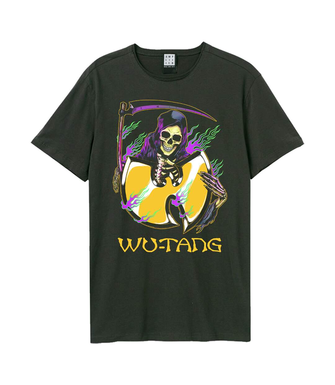 T-shirt Grim Reaper Adulte Charbon Amplified-1