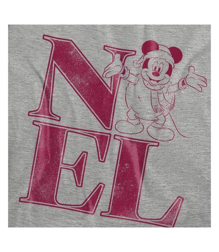 T-shirt Noël Motif Mickey Mouse Motif/style Snowball Noel Femme Gris Clair Disney