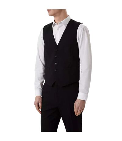 Mens essential slim waistcoat black Burton