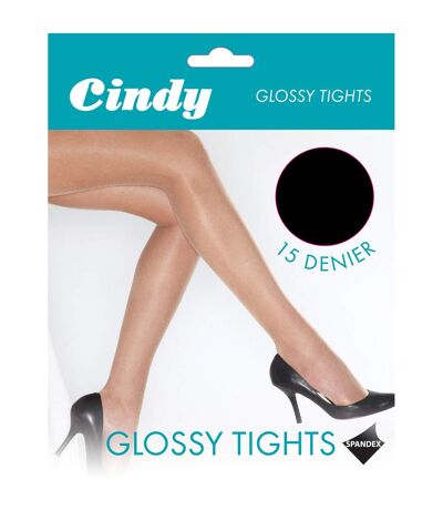 Cindy Womens/Ladies 15 Denier Glossy Tights (1 Pair) (Black)