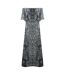 Womens/ladies Jafari Midi Dress Black White Inoa-1