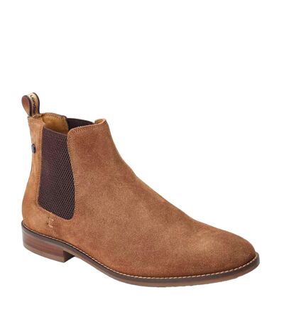 Mens virgil suede chelsea boots ginger Base London