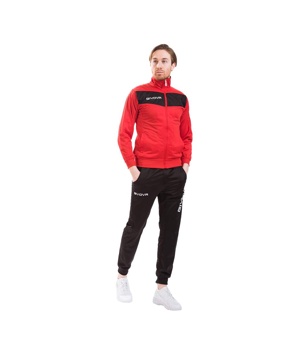 Ensemble De Survêtement Tuta Visa Homme Rouge Noir Givova-1