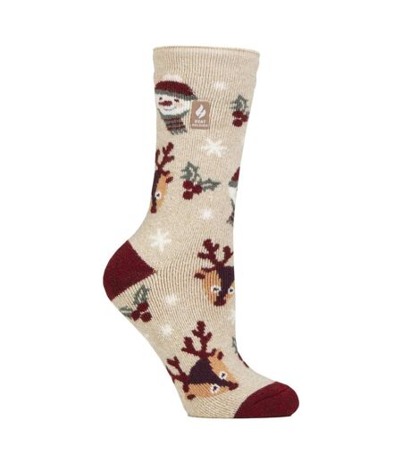 Ladies Lite Thermal Christmas Novelty Patterned Socks