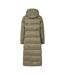 Womens/ladies Long Puffer Jacket Khaki Lazy Jacks-3