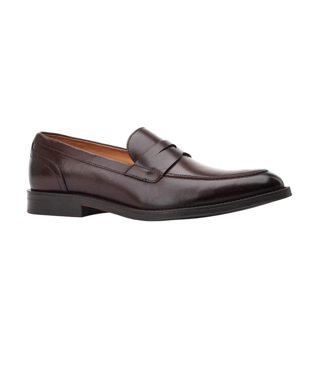 Mocassins kennedy homme marron foncé Base London-1