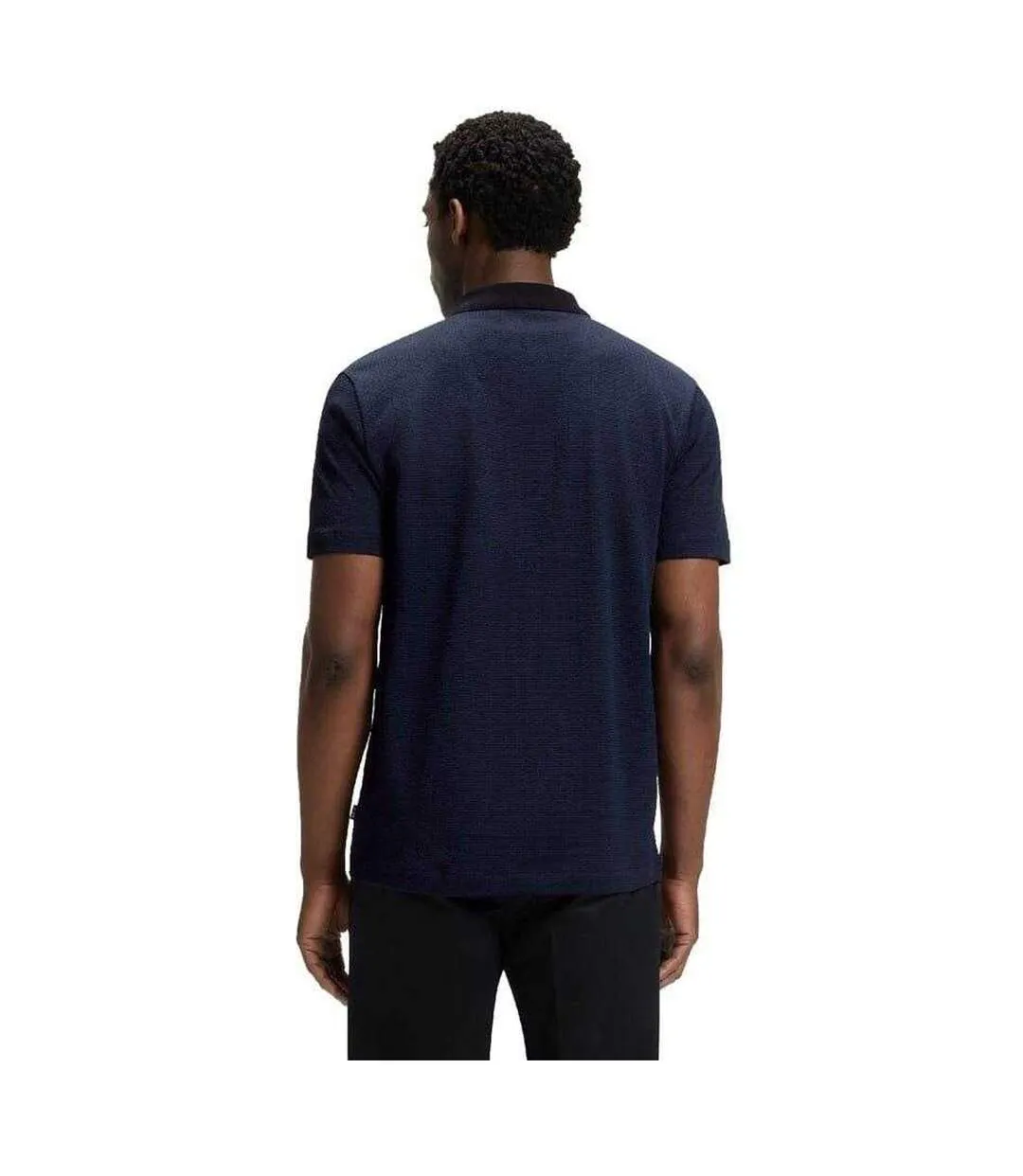 Polo Homme Bleu Foncé Boss-3