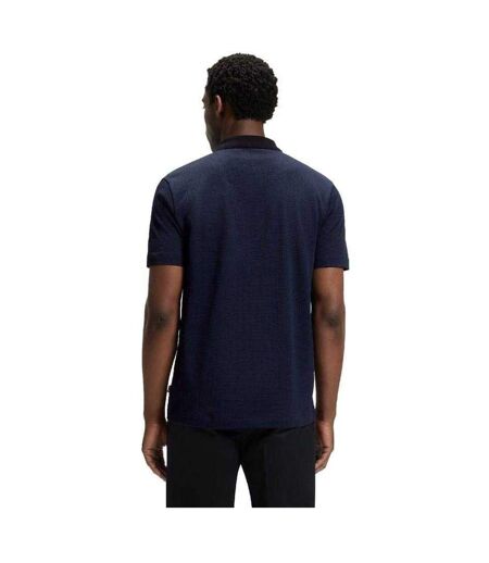Polo Homme Bleu Foncé Boss