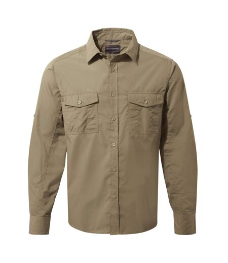 Mens Expert Kiwi Long-sleeved Shirt Pebble Brown Craghoppers