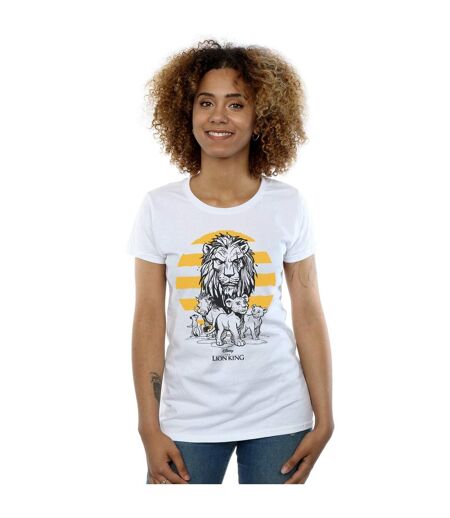 Disney - T-shirt THE LION KING MOVIE GROUP - Femme (Blanc) - UTBI25116
