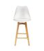 Tabouret de bar en bois scandinave Home Factory - H. 105 cm - Blanc