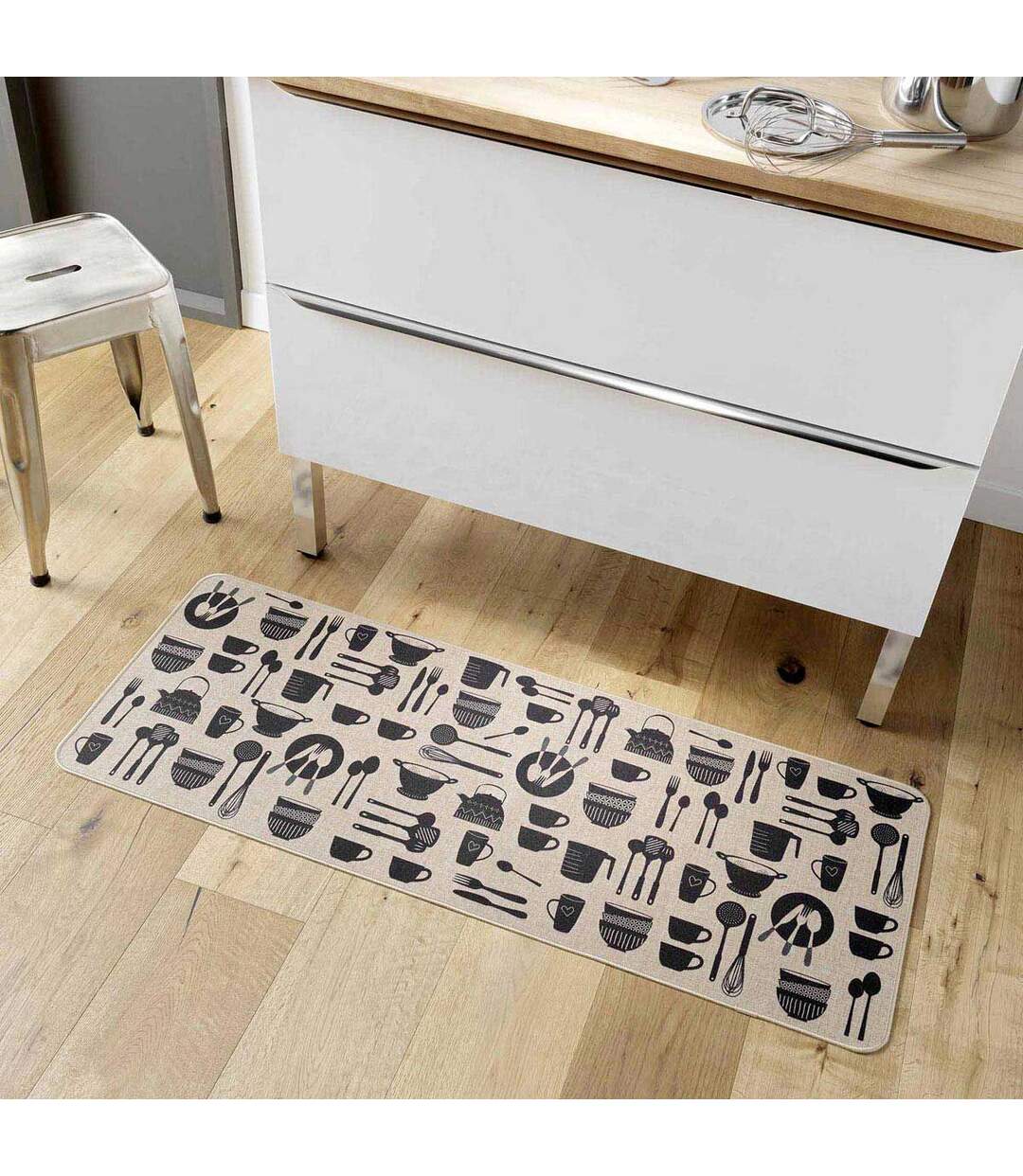 Tapis Multi-Usage Tissé Kitchen 45x120cm Naturel-4