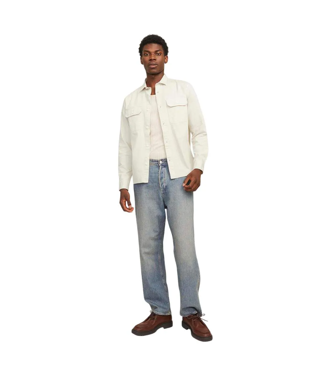 Chemise Homme Beige Pâle Jack And Jones-1